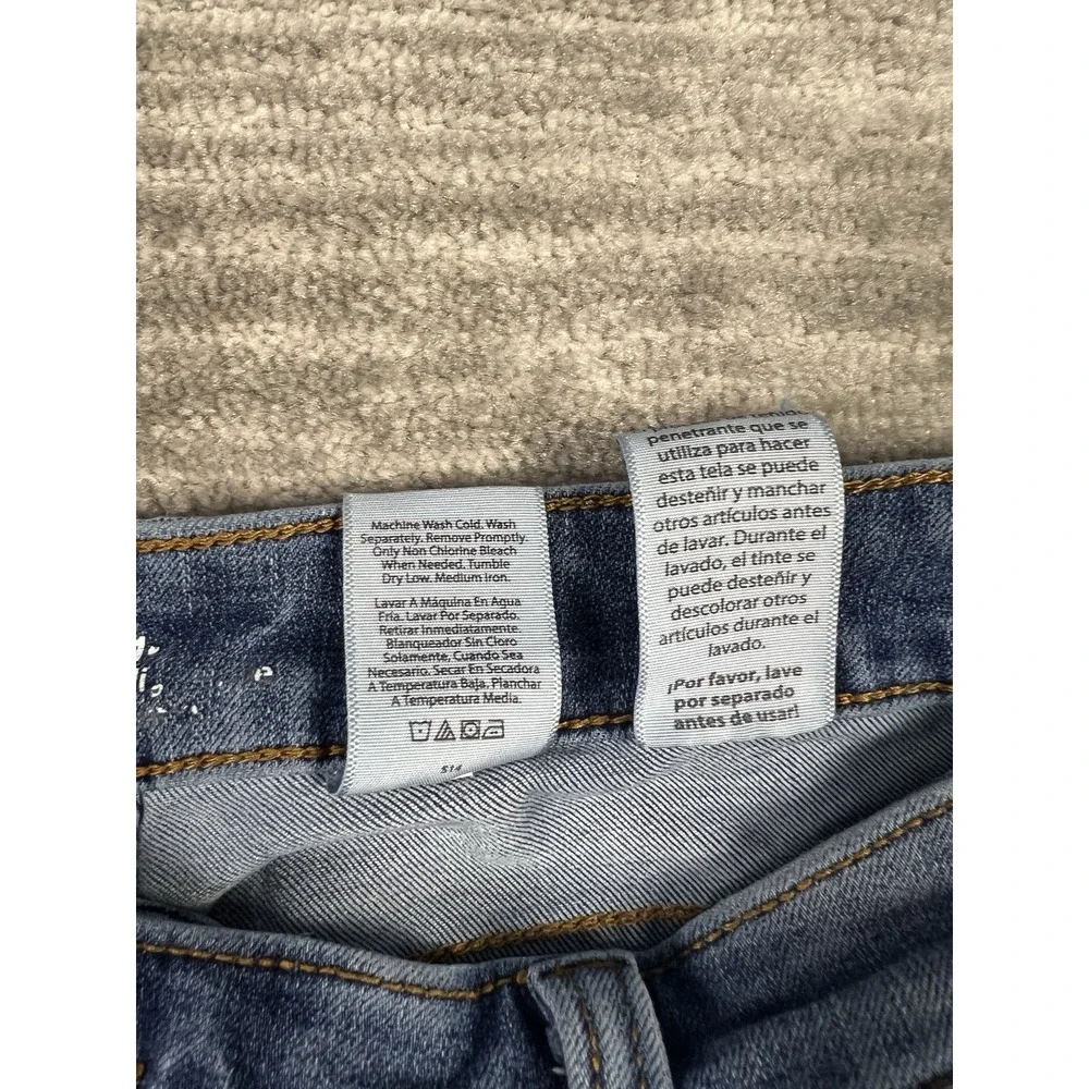 Time and Tru Jeans Womens‎ 14 Blue Denim Cotton Blend High Rise Skinny